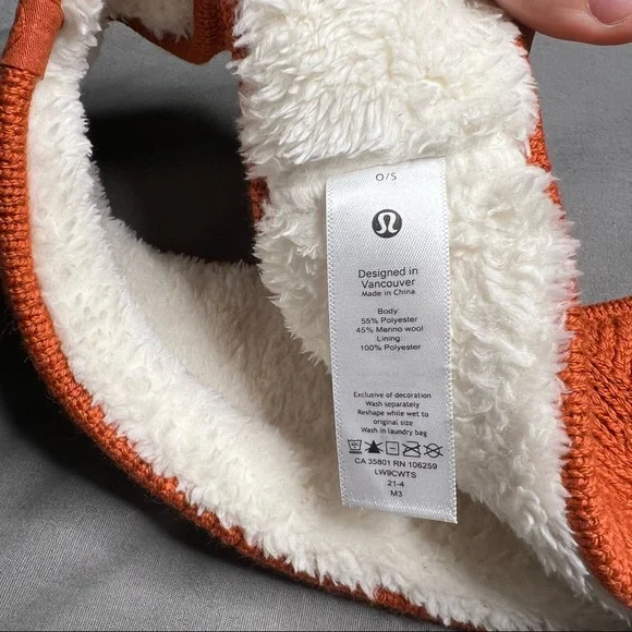 NWT Lululemon Chevron Knit Ear Warmer Canyon Orange (One Size) - Picture 9 of 10